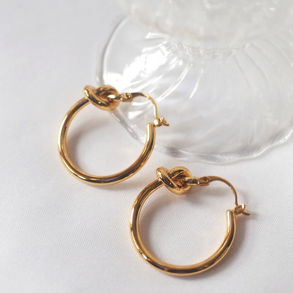 GP Knot hoop Earrings
